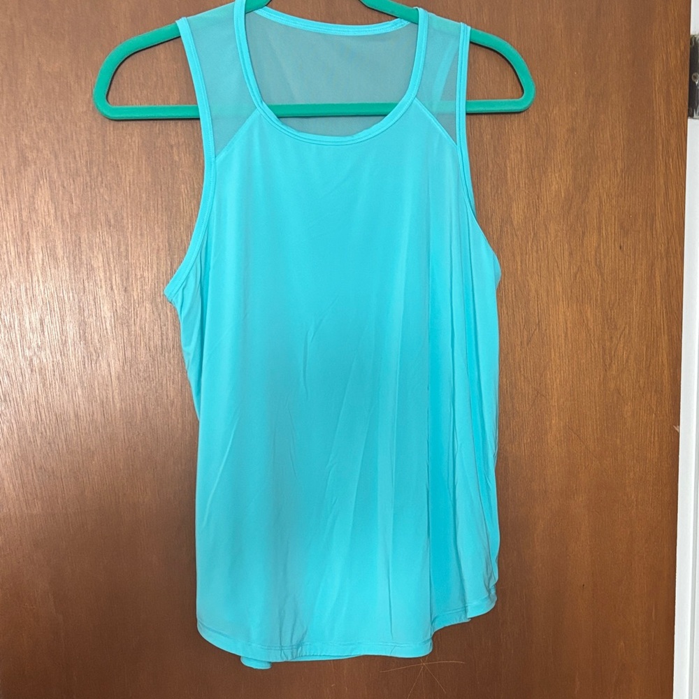 Aqua Sleeveless Women's Tank Top